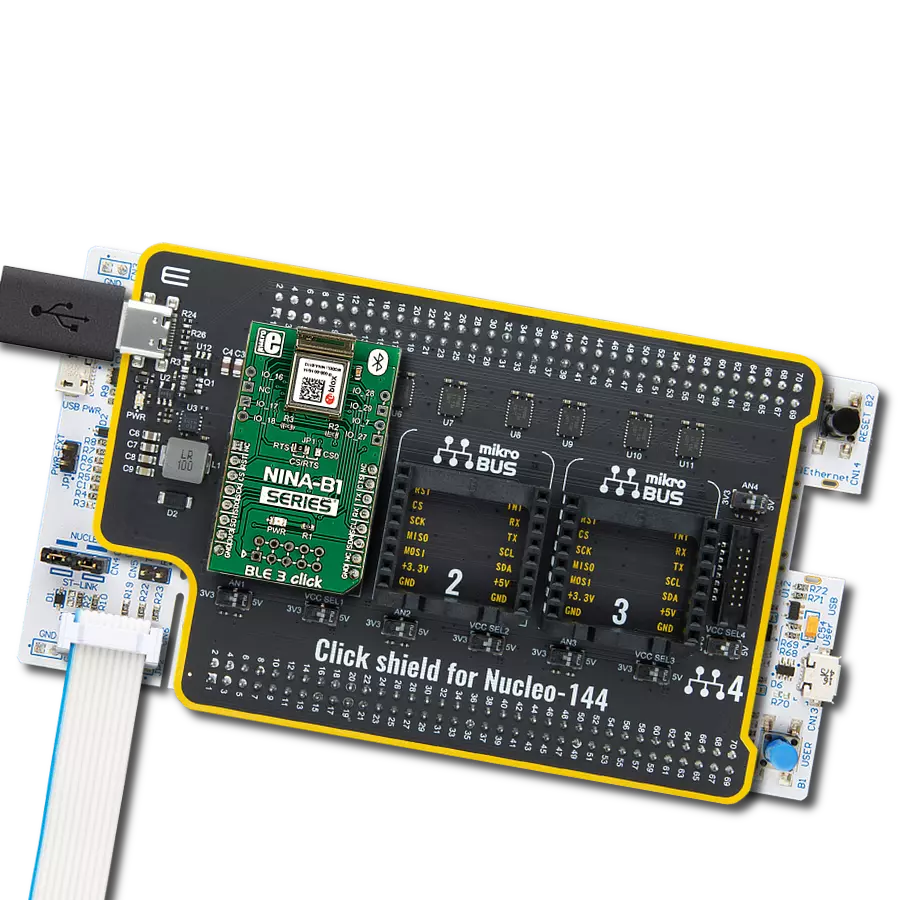 BLE 3 Click with Nucleo 144 with STM32F756ZG MCU