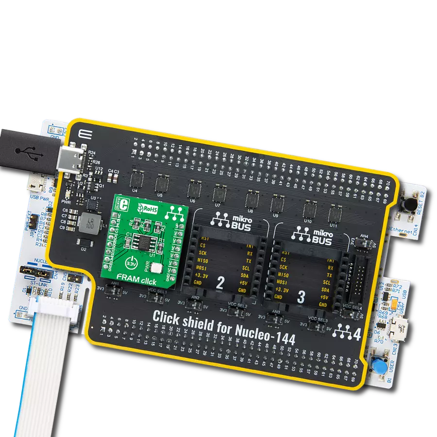 FRAM click with Nucleo 144 with STM32F207ZG MCU
