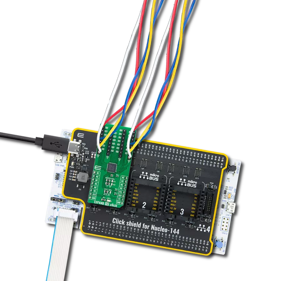 Expand 12 Click with Nucleo 144 with STM32L4A6ZG MCU