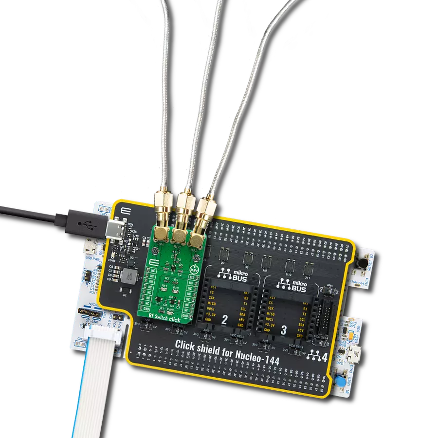 RF Switch Click with Nucleo 144 with STM32F756ZG MCU