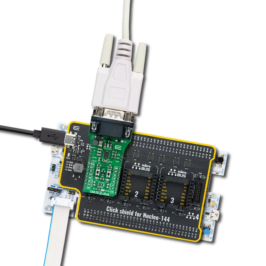 CAN FD 6 Click with Nucleo 144 with STM32F429ZI MCU