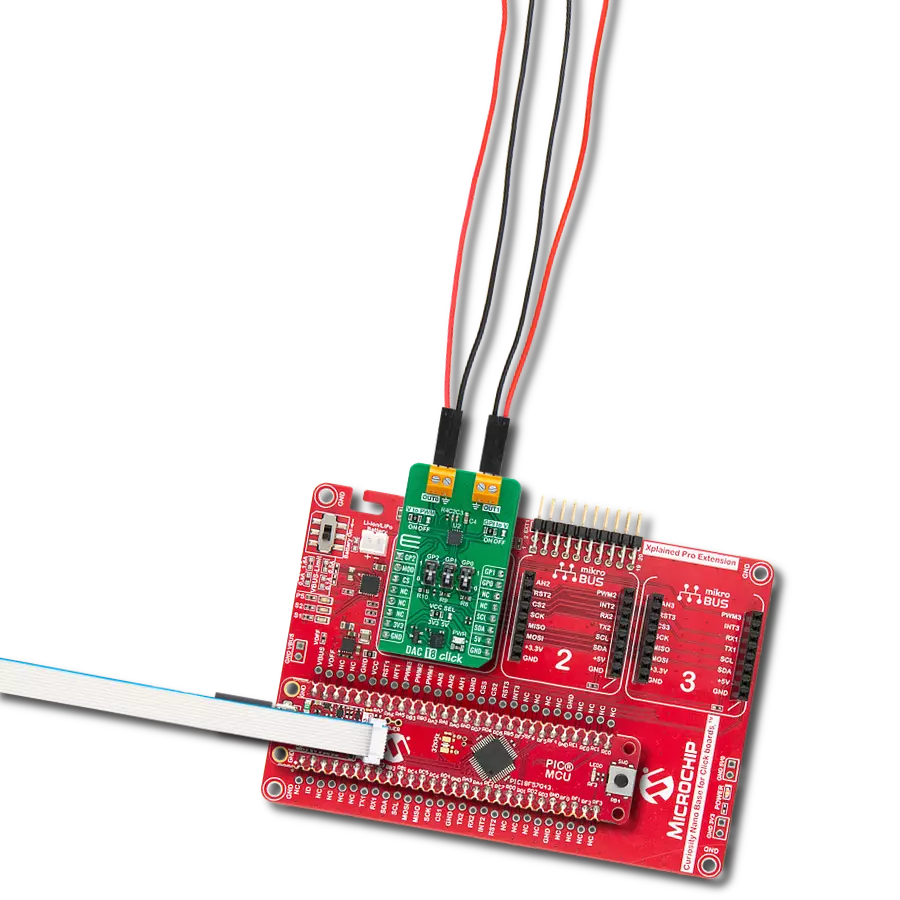 Convert digital data into analog voltages or PWM (triangle or sawtooth) signals with DAC539G2-Q1 and PIC18F57Q43