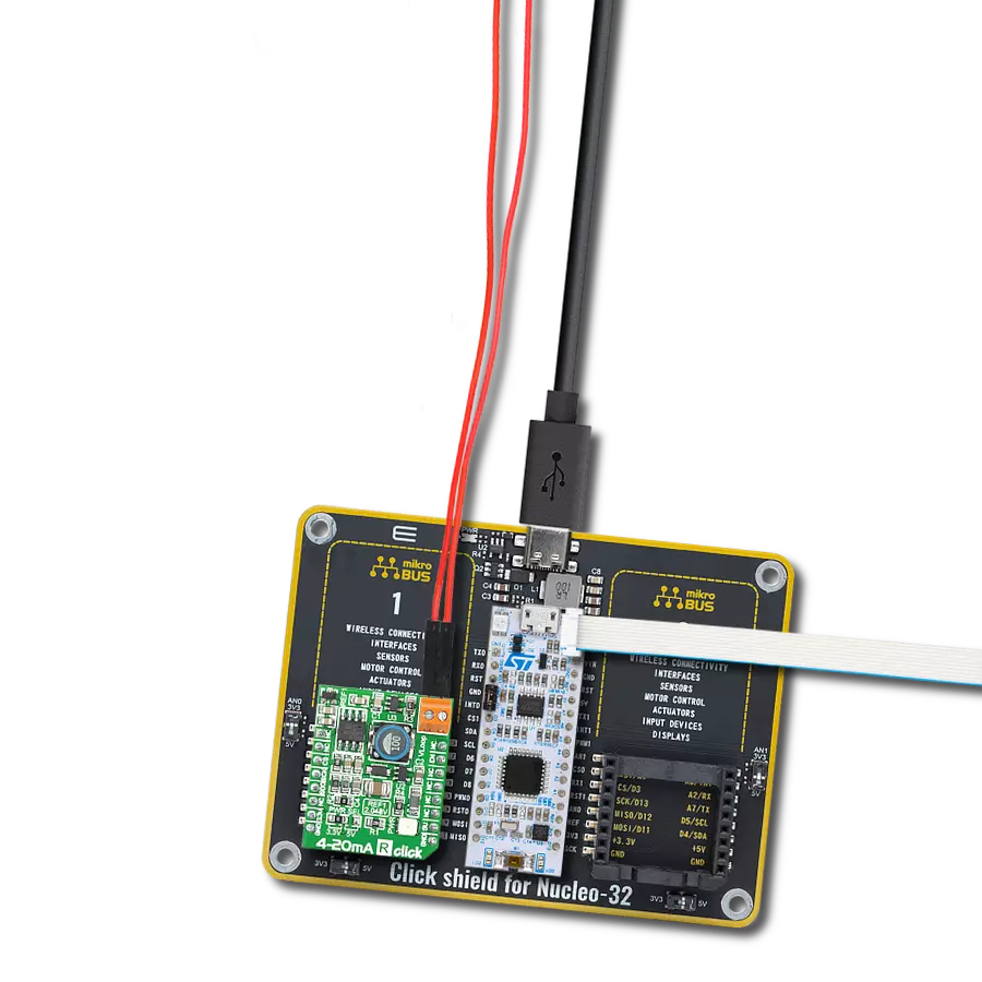 Design a receiver in a 4-20mA current loop standard with INA196 and STM32F031K6