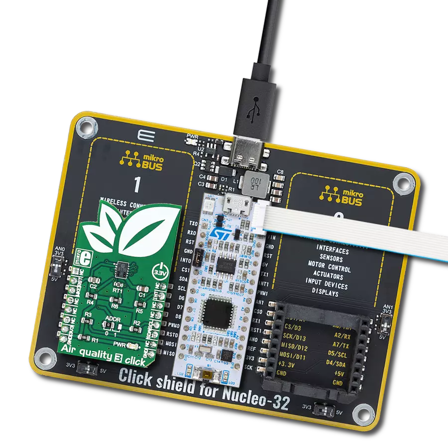 Air quality 3 Click with Nucleo 32 with STM32G031K8 MCU