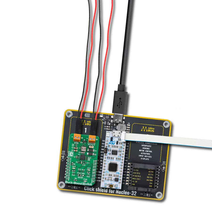 Maximize performance with this buck-boost solution based on the ISL85403 and STM32F031K6