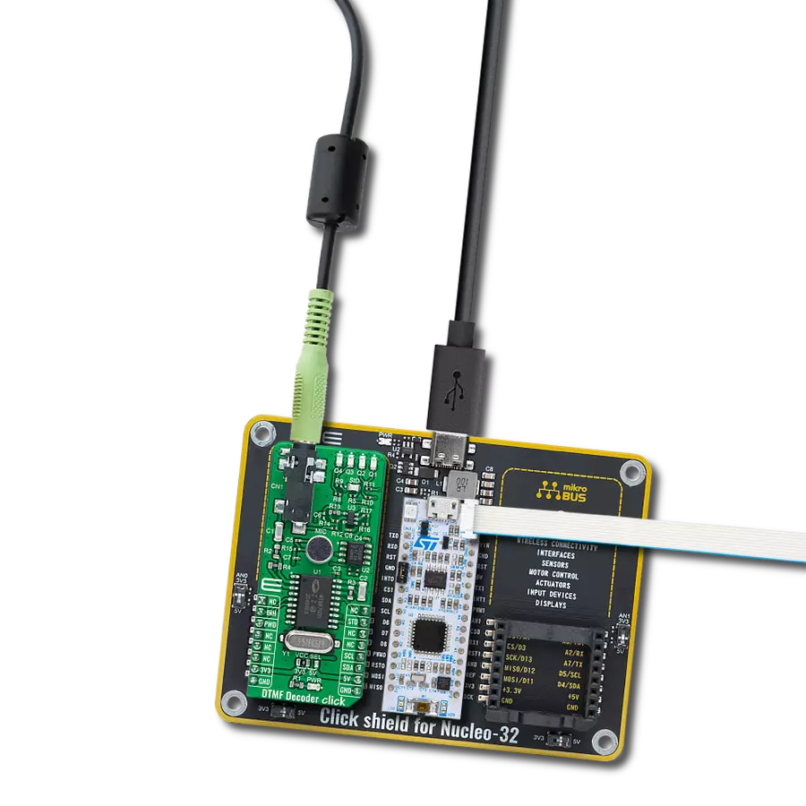 DTMF Decoder Click with Nucleo 32 with STM32L432KC MCU
