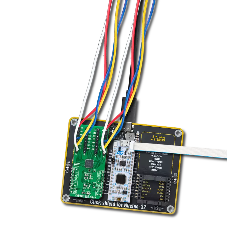 Expand 12 Click with Nucleo 32 with STM32F031K6 MCU