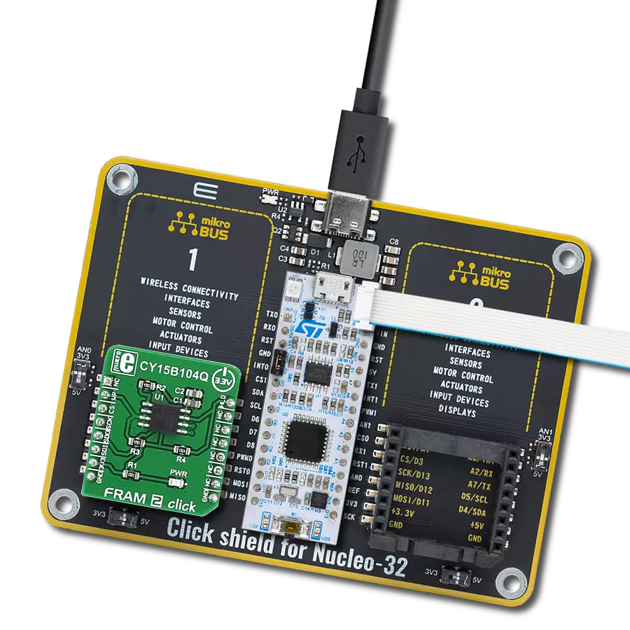 FRAM 2 Click with Nucleo 32 with STM32L011K4 MCU