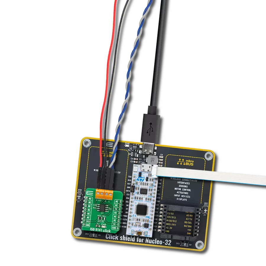 ISO 9141 Click with Nucleo 32 with STM32F303K8 MCU