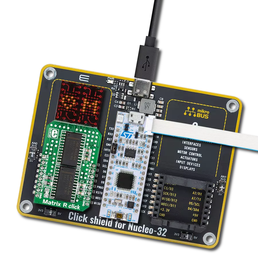 Experience the ease of dual LED matrix display control with MAX7219 and STM32F031K6