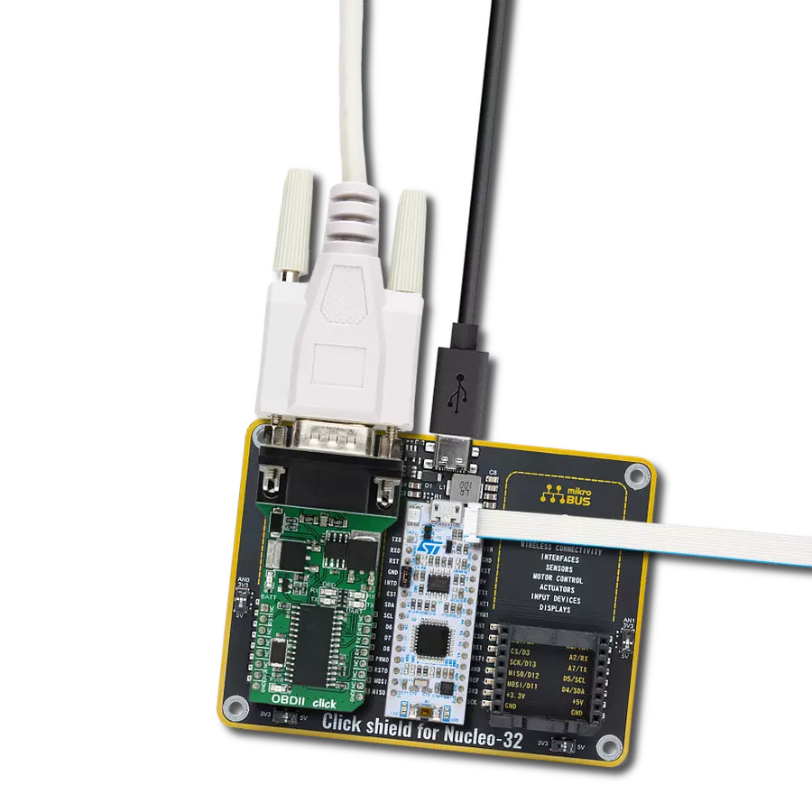 OBDII Click with Nucleo 32 with STM32L011K4 MCU