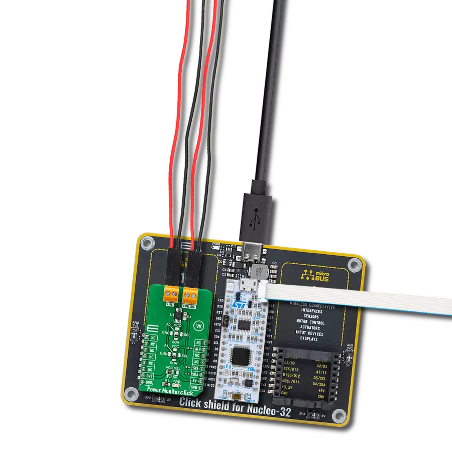 Power Monitor Click with Nucleo 32 with STM32G031K8 MCU