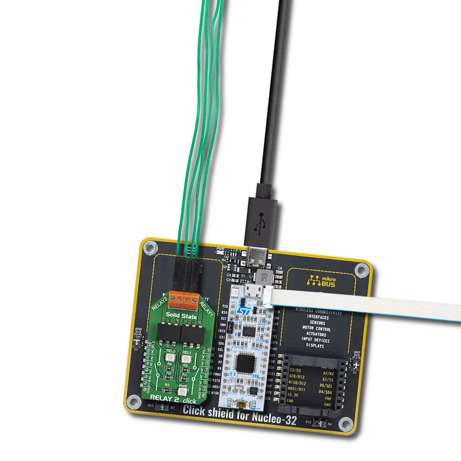Relay2 Click with Nucleo 32 with STM32G431KB MCU