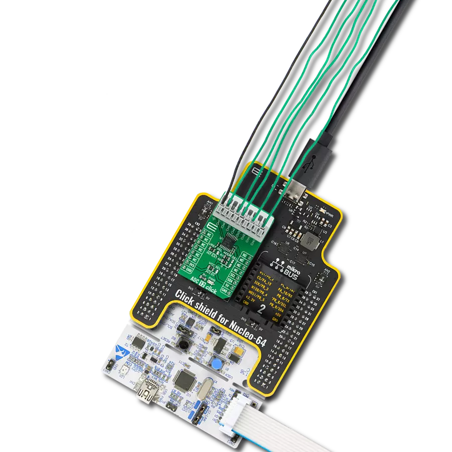 Encode analog signal into a binary code easily with ADS7828 and STM32F410RB