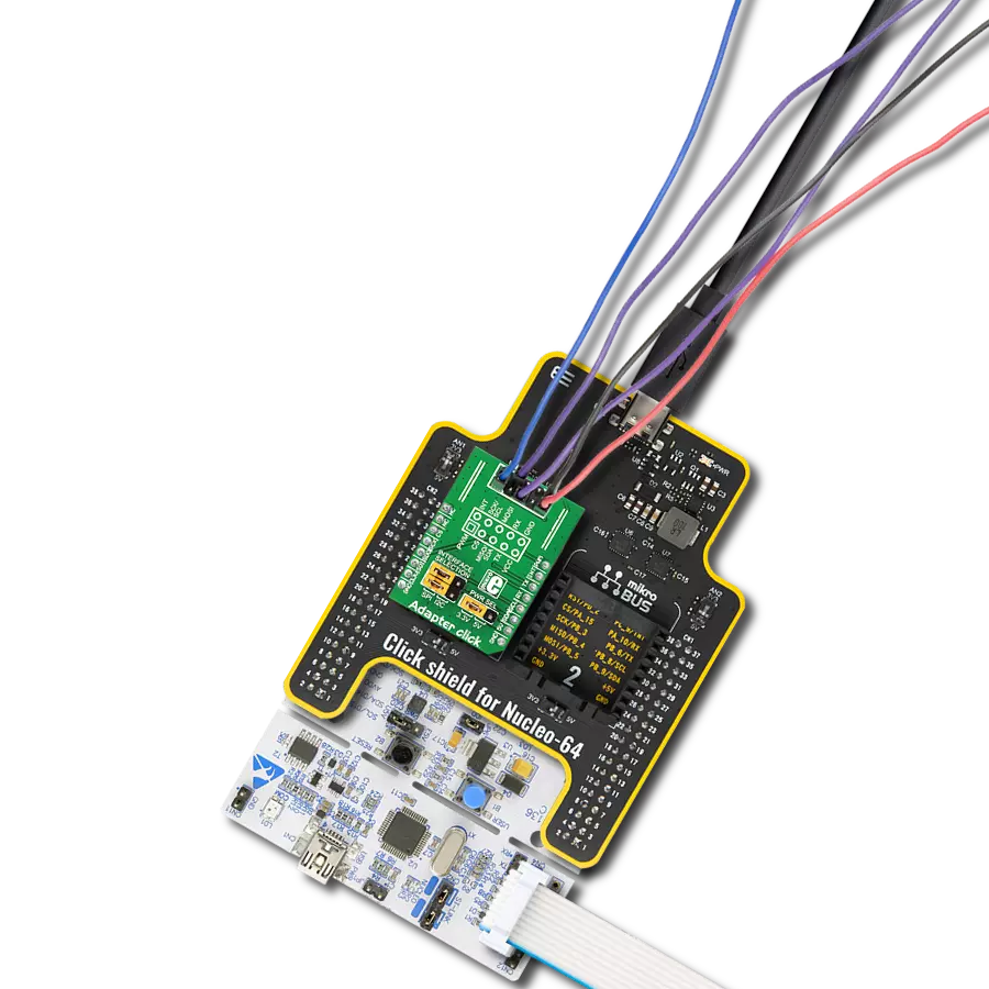 Simplify the connection of other add-ons to the mikroBUS™ socket with IDC10 header and STM32G071RB