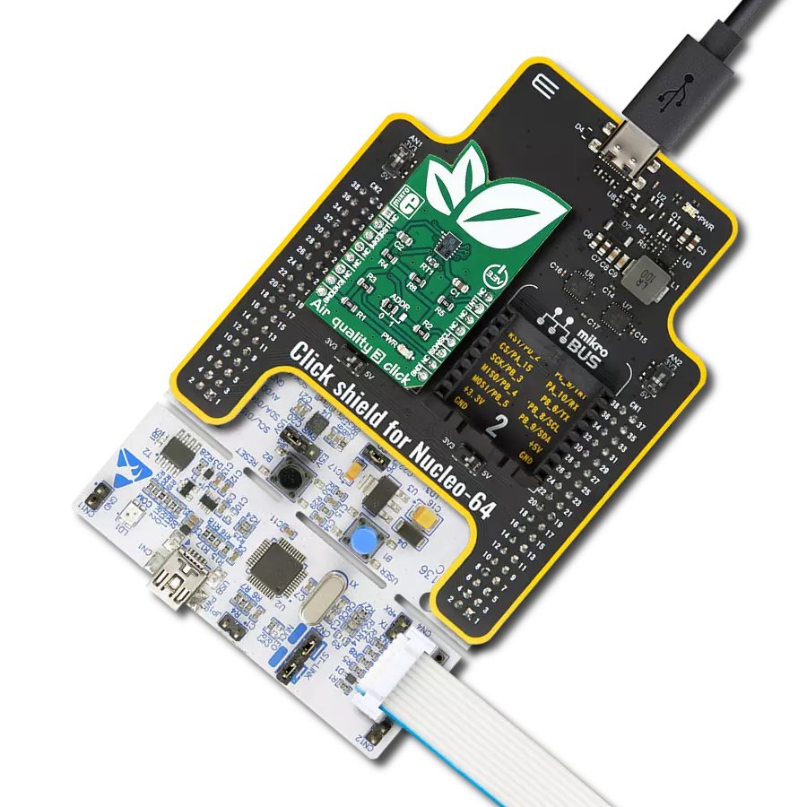 Air quality 3 Click with Nucleo 64 with STM32F302R8 MCU