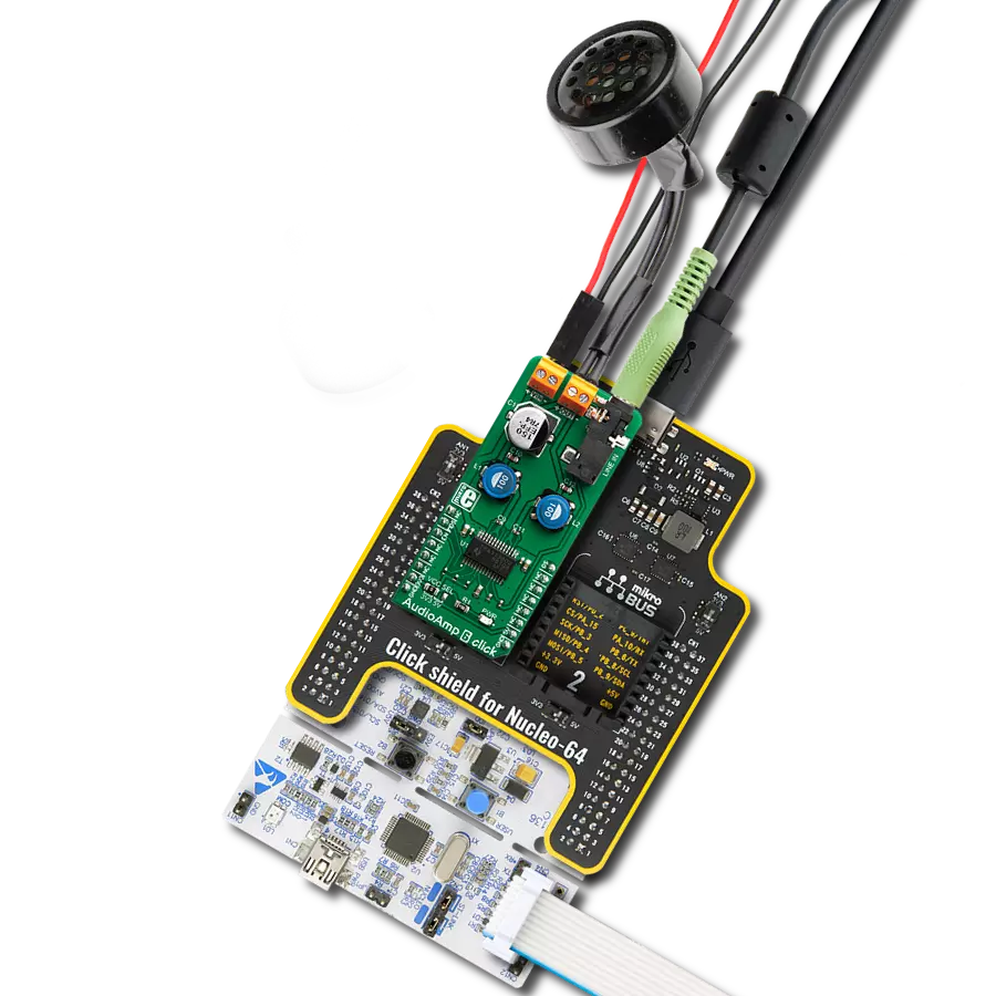 Improve your audio with our powerful amplifier based on TPA3138D2 and STM32F410RB