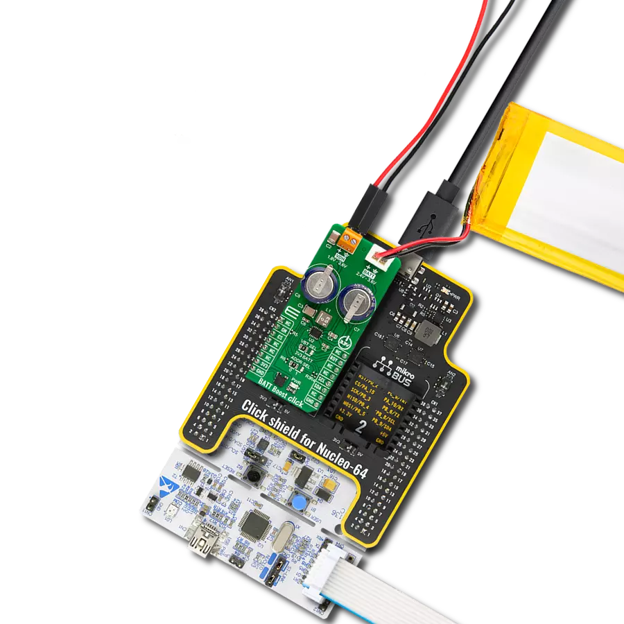 Extend the lifetime and current capability of a battery cells with NBM5100A and STM32F103RB