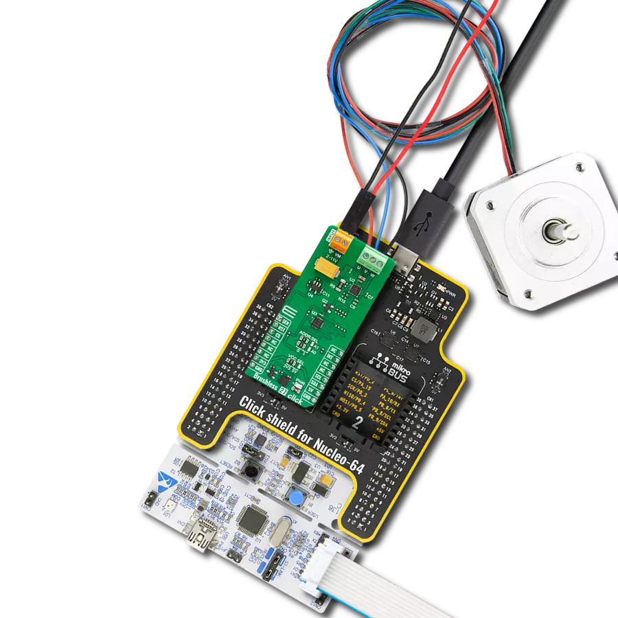 Steer brushless motor with precision using TMC6300 and STM32F410RB