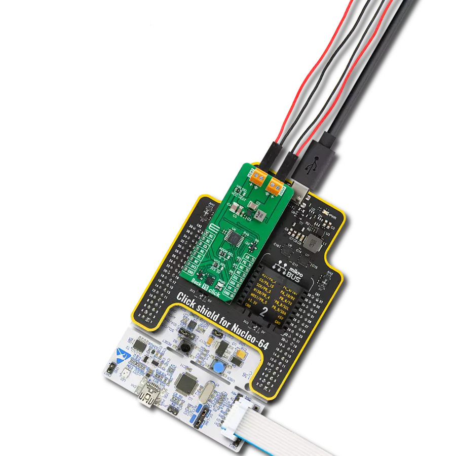 使用TPS62903和STM32G071RB从更高的输入电压源提供稳定的降压电压