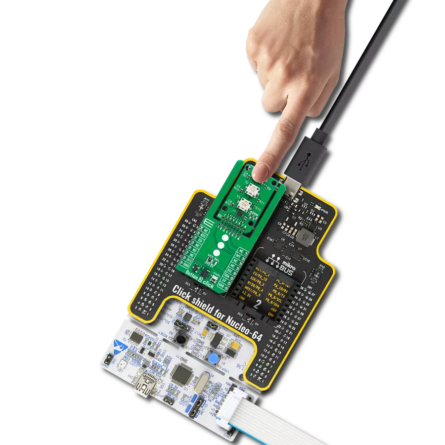 Achieve precise control and confirm actions within industrial settings using the combination of three TL3215 series tactile switches and STM32F103RB