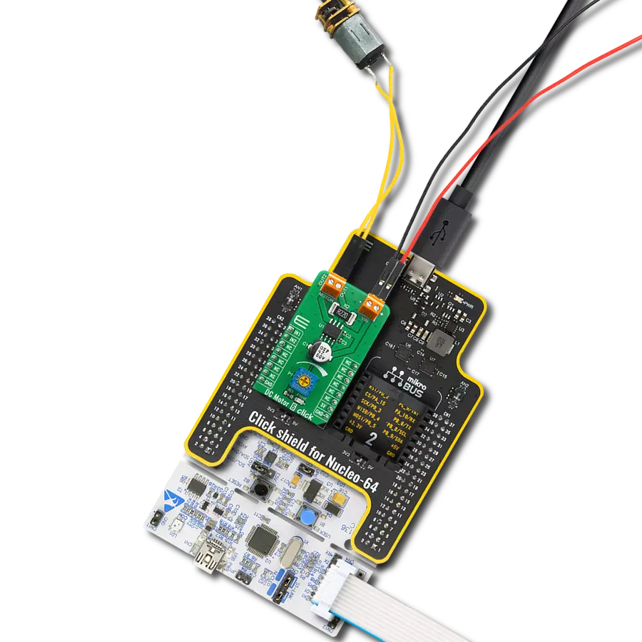 使用TB67H450AFNG和STM32F410RB充分发挥您的直流电机的潜力