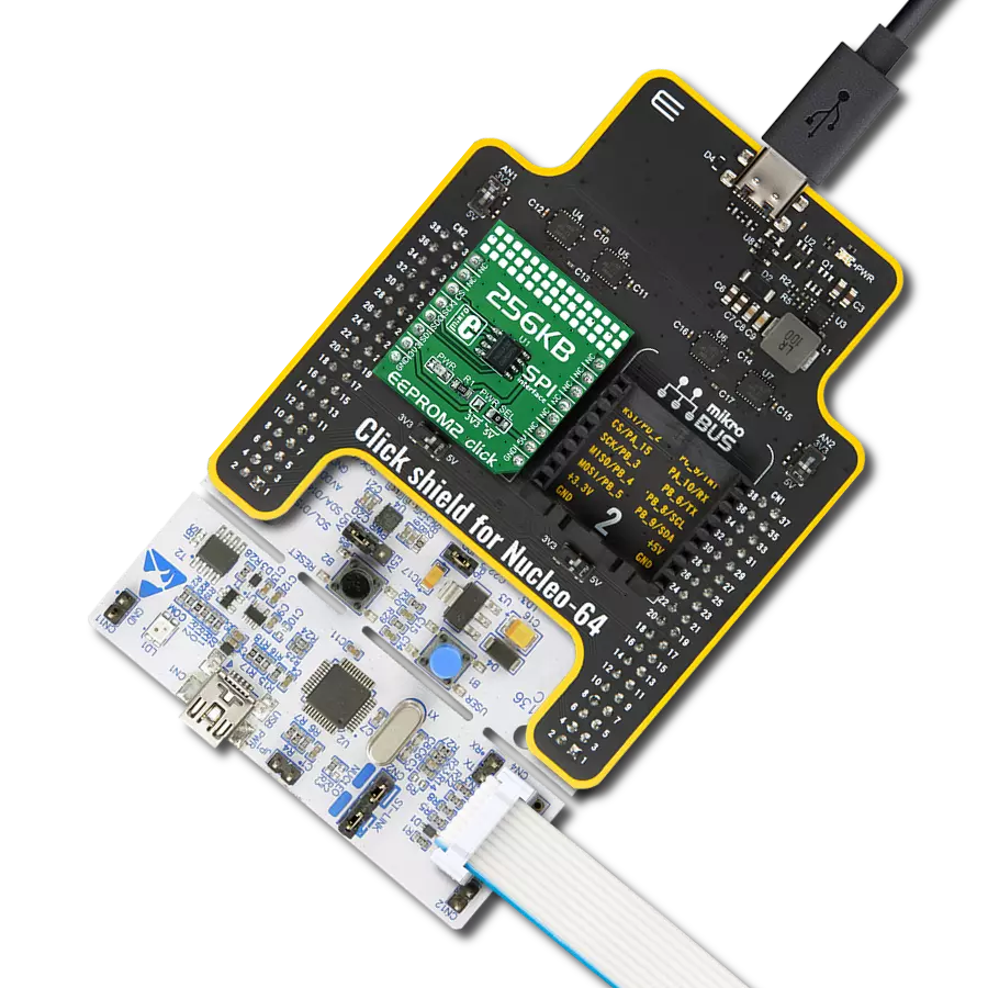 EEPROM 2 Click with Nucleo 64 with STM32L152RE MCU