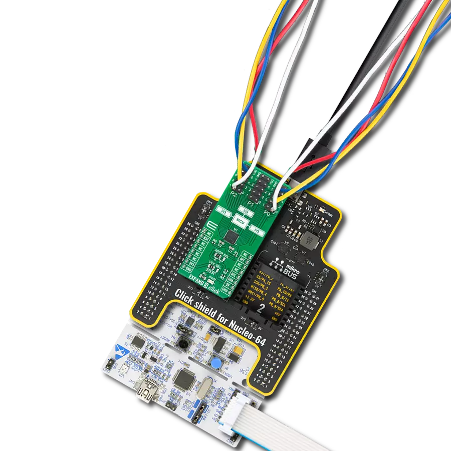 EXPAND 5 Click with Nucleo 64 with STM32F334R8 MCU