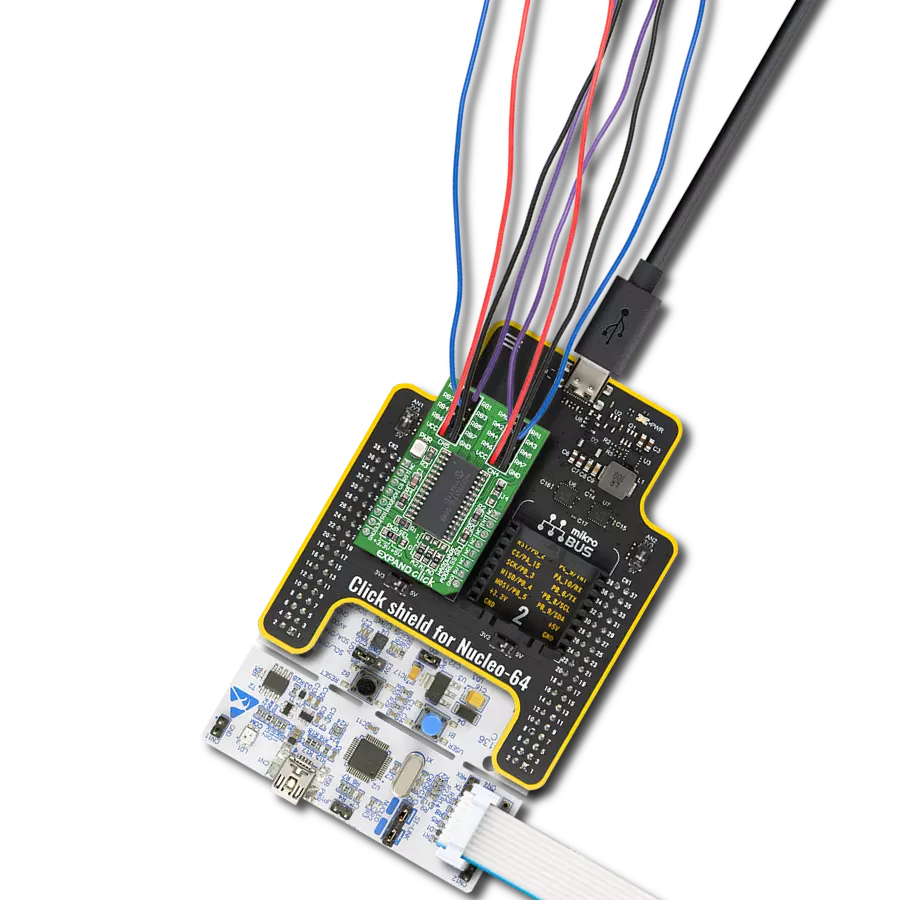 EXPAND Click with Nucleo 64 with STM32F410RB MCU