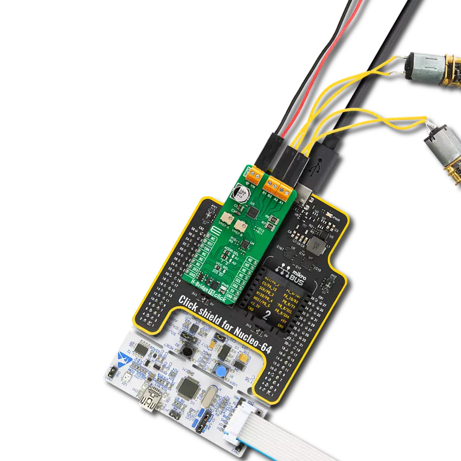 使用DRV8834和STM32F103RB控制两个直流电机或一个双极步进电机的运动