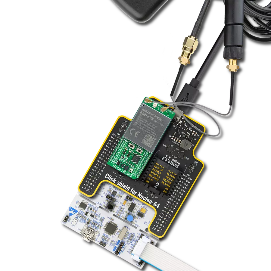 Ensure dependable 4G (LTE) cellular network connectivity using the EG91AUXGA-128-SGNS and STM32F410RB, suitable for various Australian M2M application