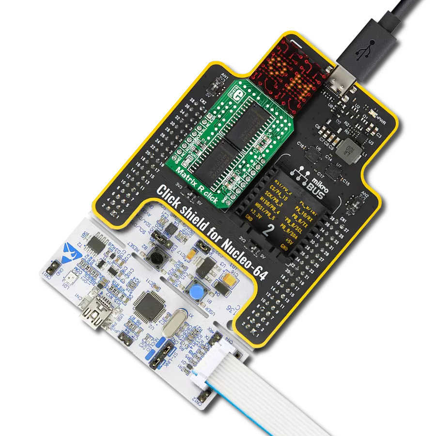 Experience the ease of dual LED matrix display control with MAX7219 and STM32F103RB