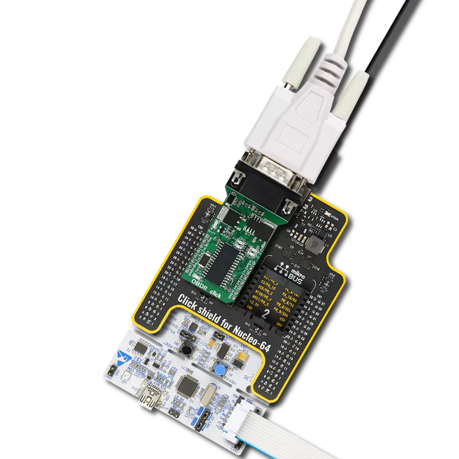 OBDII Click with Nucleo 64 with STM32F411RE MCU