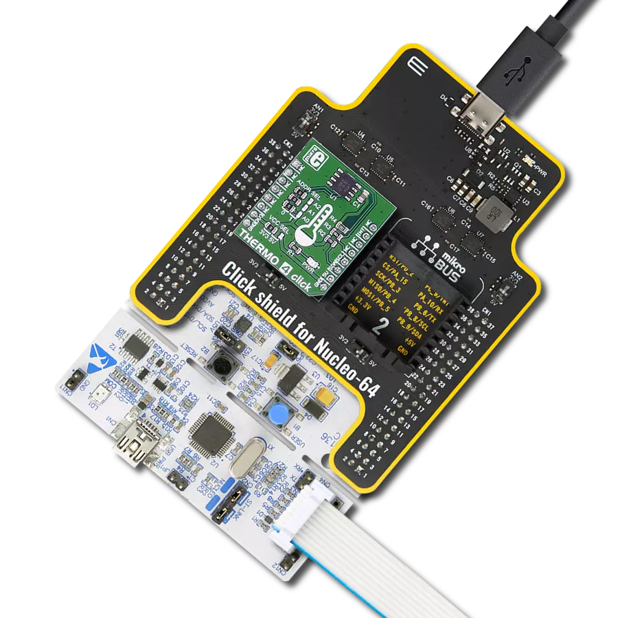 Thermo 4 Click with Nucleo 64 with STM32C031C6 MCU