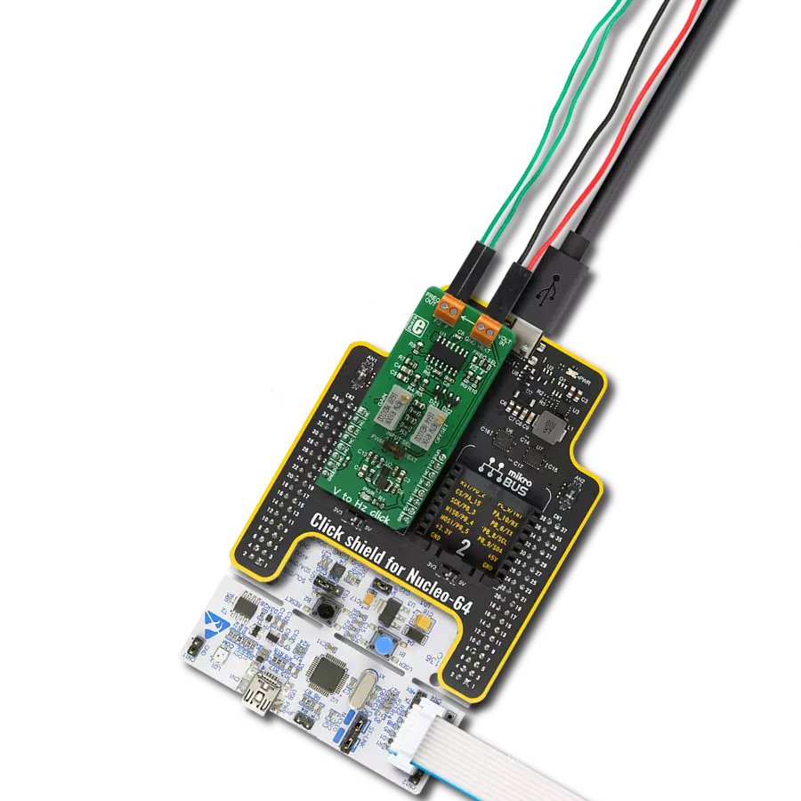 使用TC9400和STM32F446RE将电压数据转换为频率信号