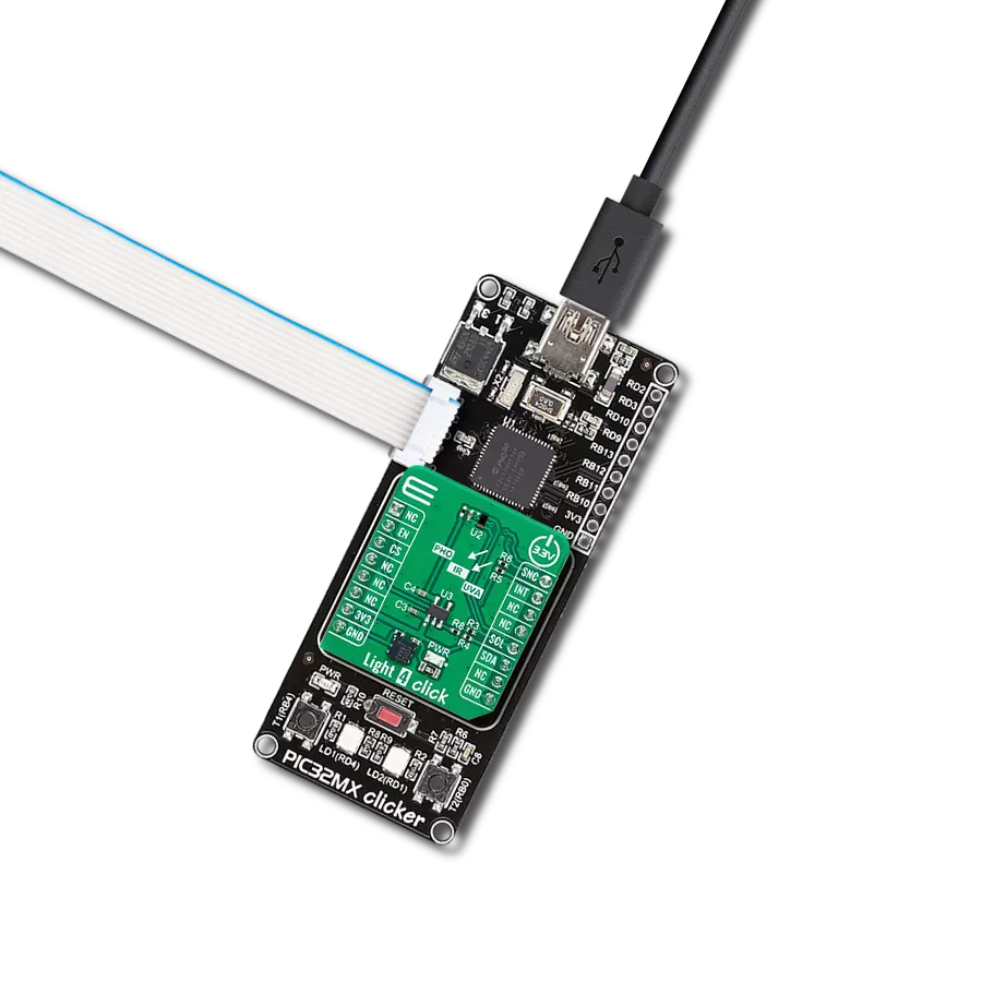 Light 4 Click with PIC32MX clicker