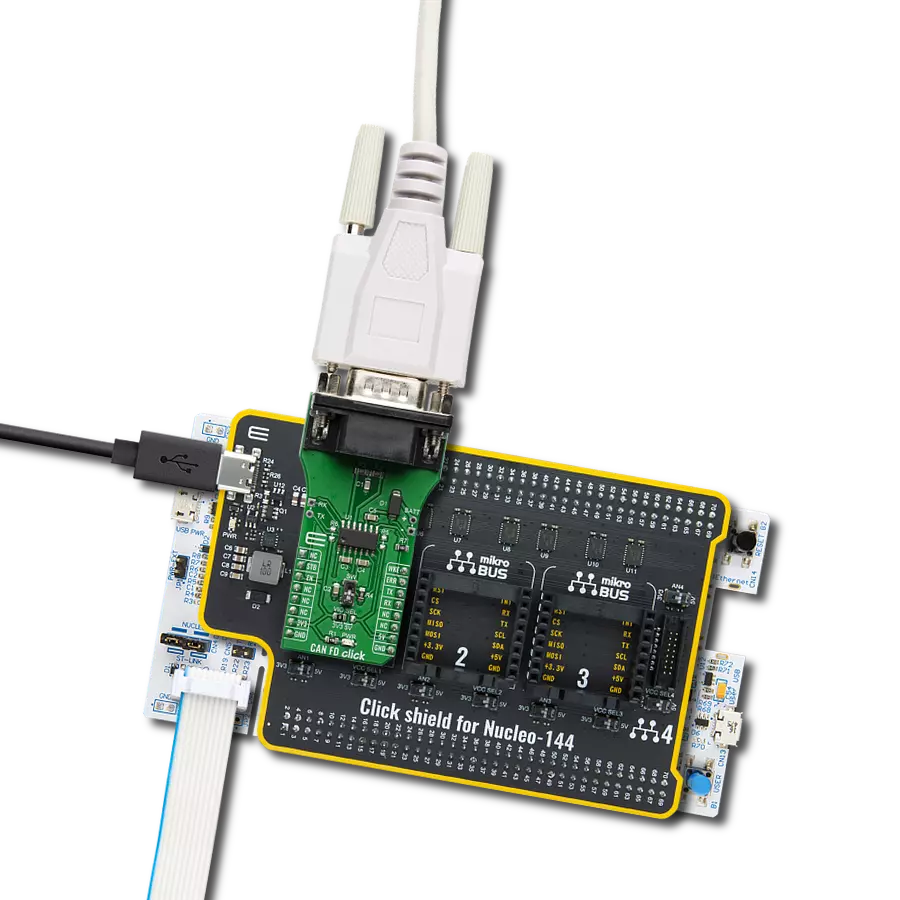CAN FD Click with Nucleo 144 with STM32F767ZI MCU