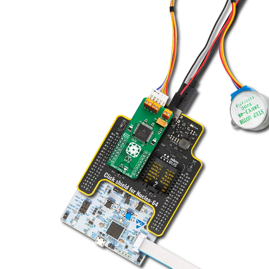 Deliver smooth, silent motion of the bipolar stepper motors with TMC2660 and STM32G474RE