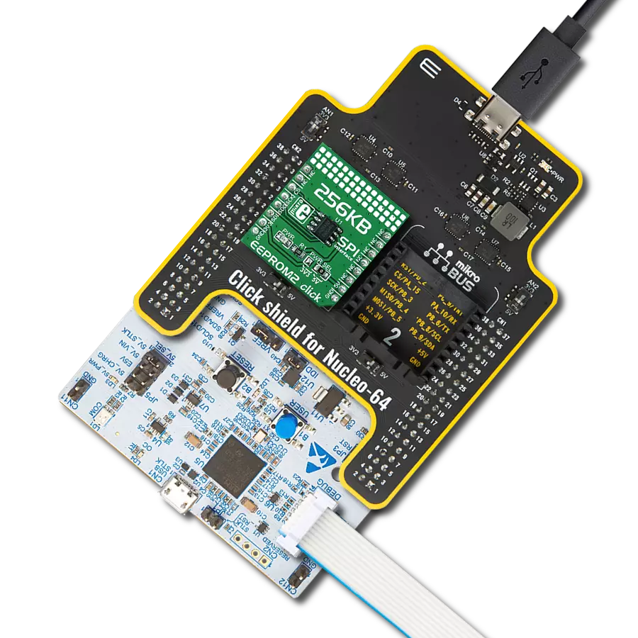 EEPROM 2 Click with Nucleo 64 with STM32G491RE MCU