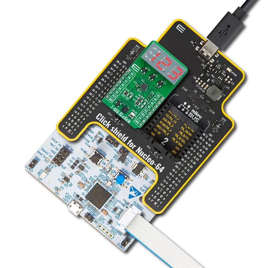 Include numerical displays in your projects, such as homemade weather stations or timers, with LDT-M2804RI and STM32G474RE