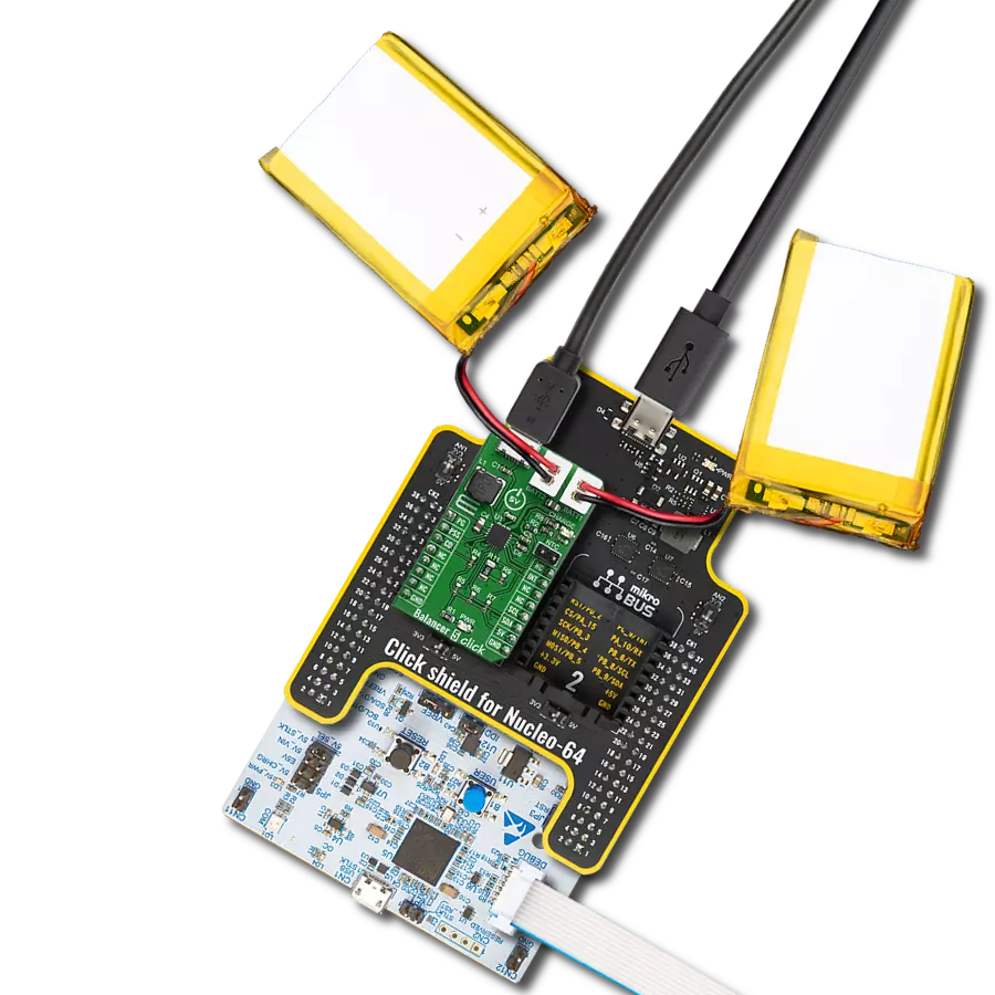 Balancer 5 Click with Nucleo 64 with STM32G491RE MCU