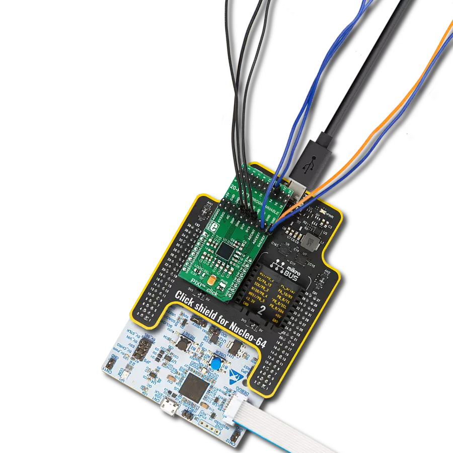PIXI Click with Nucleo 64 with STM32G431RB MCU