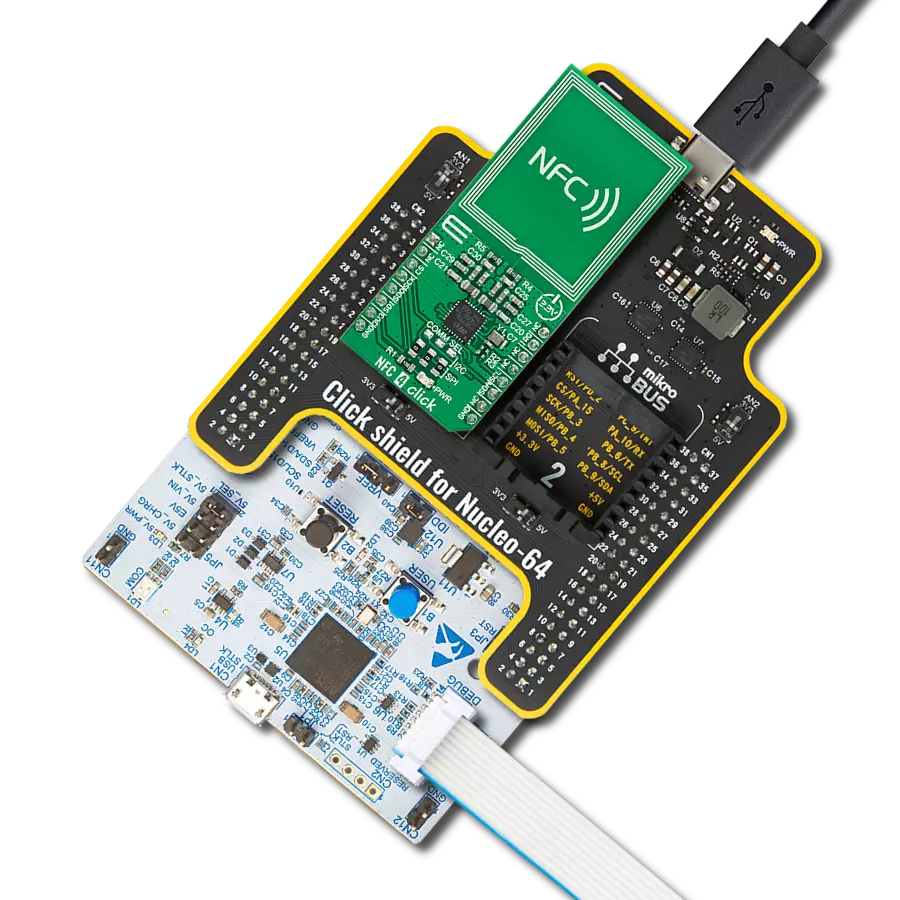 NFC 4 Click with Nucleo 64 with STM32G431RB MCU