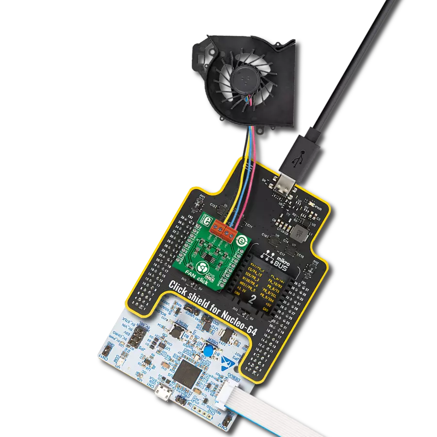 Fan Click with Nucleo 64 with STM32G491RE MCU