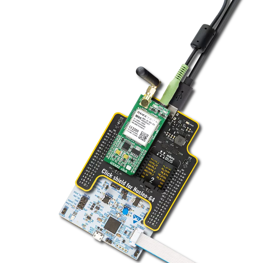 GSM2 Click with Nucleo 64 with STM32G431RB MCU