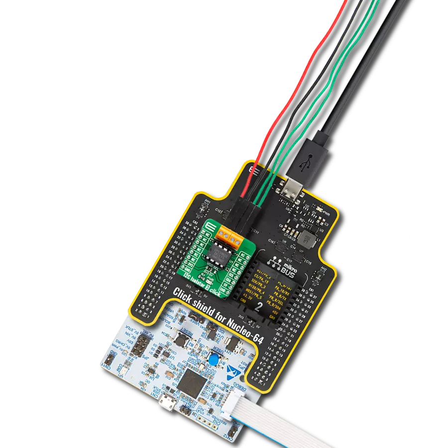 I2C Isolator 3 Click with Nucleo 64 with STM32G431RB MCU