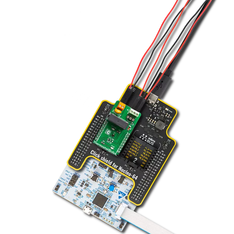 Thermostat 2 Click with Nucleo 64 with STM32G431RB MCU