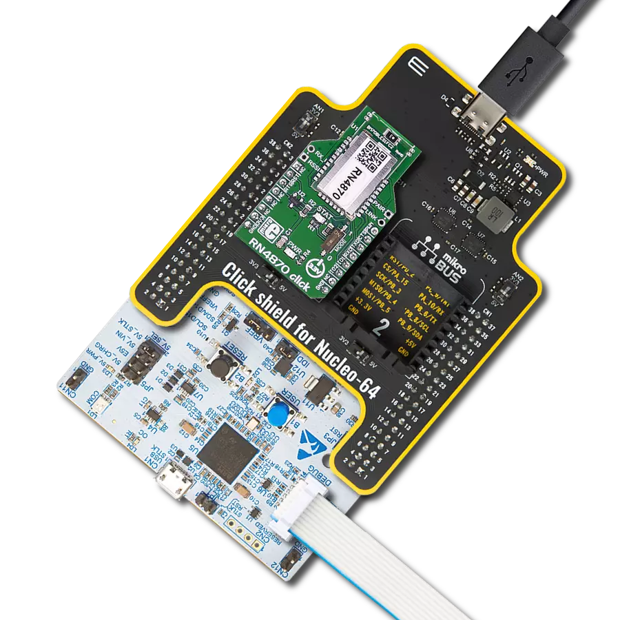 Create an easy-to-use/drop-in solution based on BLE 4.2 with RN4870 and STM32G474RE