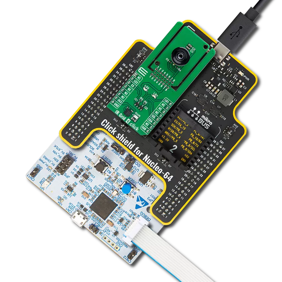 使用MLX90641和STM32G474RE实现非接触温度测量和热成像