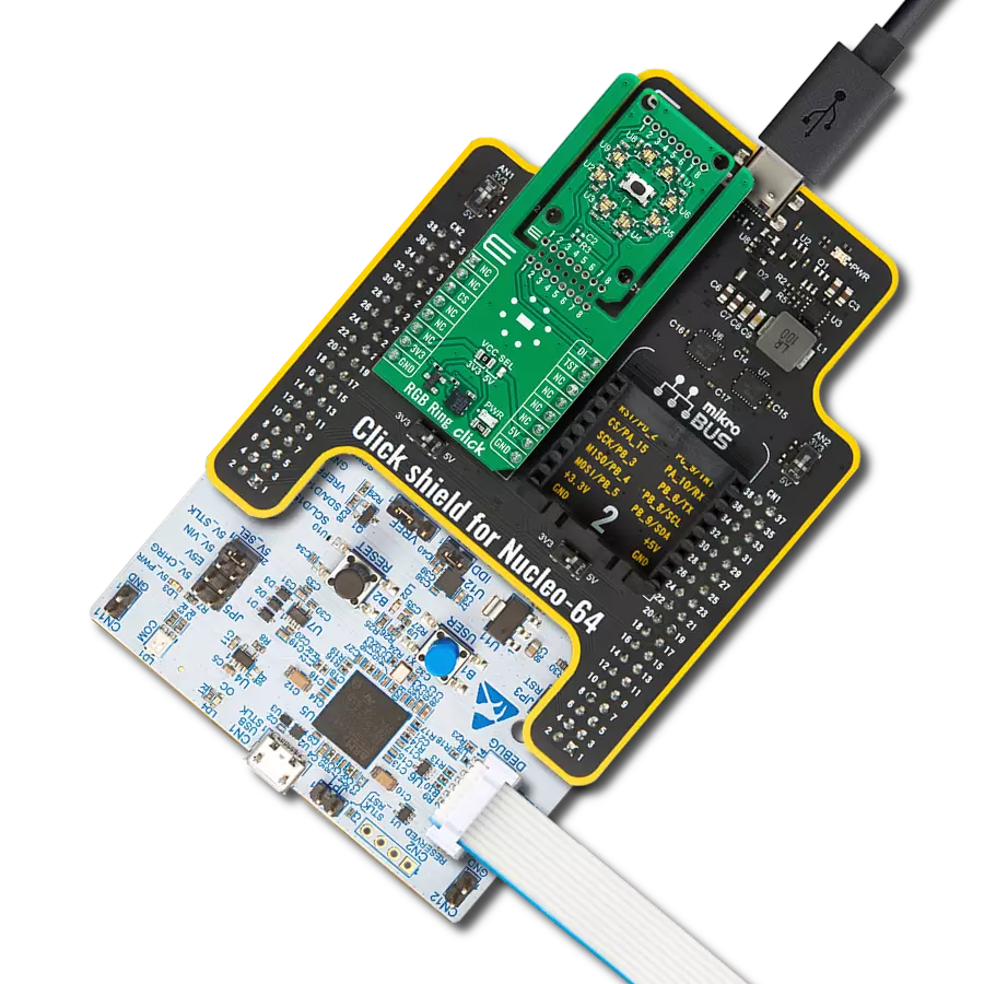 RGB Ring Click with Nucleo 64 with STM32G431RB MCU